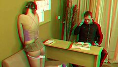 Teen vlaska gets ass-fucked and punished by teacher in garage.