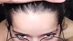 Brunette Babe Deepthroats Big Cock After Shower for Facial