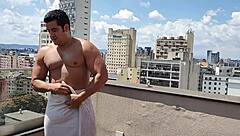 Yuri Gaucho enjoys summer day sex on the pool with his partner