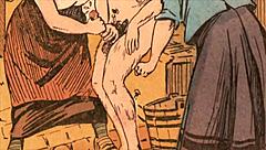 Vintage erotic drawings from antique hentai cartoons and anime illustrations