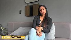 Innocent latina deepthroat big dick riding in homemade casting