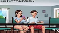 Big cucumber blowjob leads to cum inside in hentai anime!