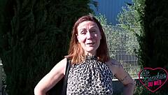 Sexy French milf Wendy flaunts small tits in lingerie, craving intense amateur attention