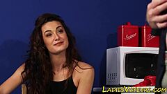 Clothed Brunette Watches Neighbors in Humiliating Femdom Shoe Fetish Scene