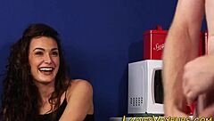 Clothed Brunette Watches Neighbors in Humiliating Femdom Shoe Fetish Scene