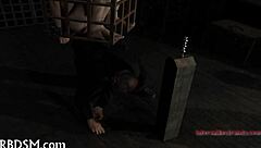 Hard Drubbing For Masked Babe In Bondage