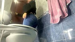 Beautiful Latina stepmother shows some skin in the bath