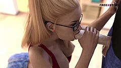 Dreams of Desire - Aby Giving Handjob and Blowjob to Alex as Reward