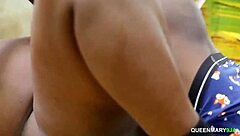 Horny Ebony Babe Bent Over for Outdoor Fuck