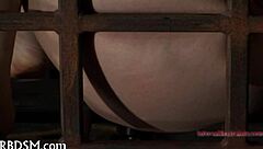 Hard Drubbing For Masked Babe In Bondage