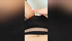 Teen gets multiple orgasms despite panties while parents sleep