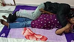 Indian Housewife in Bedroom with Husband's Friend
