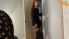 Step sister fucks big cock before her boyfriend date.