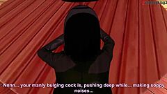 Sunako Nakahara has office sex in fantasy