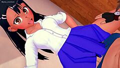 nagatoro wears old uniform to play with big dick uncensored