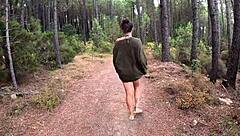 Teen Walks Naked In Forest For Hard Fuck