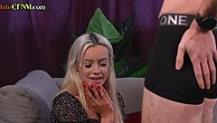 A classy woman dominates and jerks an old man's cock before getting it pounded by a big black cock