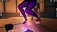 Kadobu hentai game ep 2: futanari girl does footjob to living dildo!