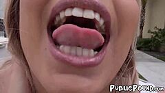 Busty Aaliyah Hadid Rides Cock Publicly with Intensity