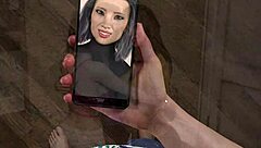 Beautiful women in anime get a facial and a bath scene with a blowjob