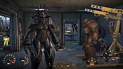 Brunette in power armor gets fucked in Fallout 4 game