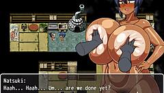 Tanned beauty Natsuki gets gangbanged by horny village lads