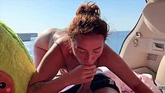 Sexy Milf Sucks Stepson And Cums In Public!