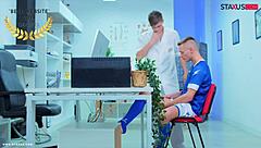 twink receives blowjob and masturbation during erotic massage session