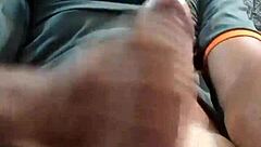 Mature man enjoys a relaxing solo masturbation session