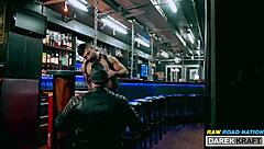 Watch these macho Germans in a rough leather threesome with bareback action