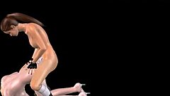 Animated 3d lesbian girls rub pussy and fuck from behind