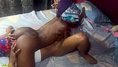Black beauty gets a wet surprise during hardcore sex
