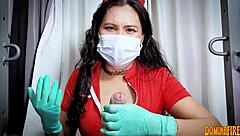 A collection of edging scenes with a medical theme from dominafire