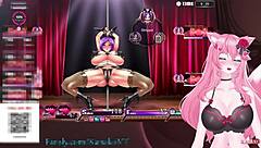 Horny catgirl gets teased and satisfied with a sex machine