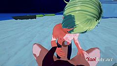 zoro and sanji share emotional beach intimacy with handjob and blowjob.