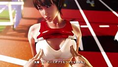 3D Hentai Athlete Screwed By Coach In Tight Clothes, Big Boobs, Big Ass, All Poses, Cum Inside And On Body