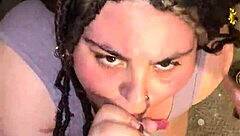 Big black cock penetration of the mouth