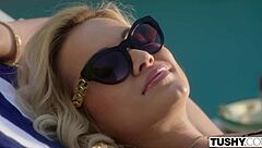 blonde bombshell cherry's ass gaped in anal creampie and face sitting