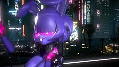 Bonnie FNF Bonfie Dances Kpop-Queencard In Furry Hentai Cartoon!