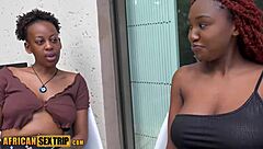 african trip where lesbian fun is abandoned for sharing big white cocks