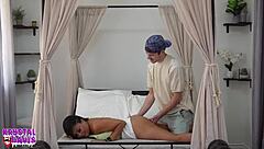 Stepson massage turned to fucking with milf