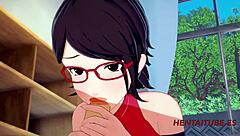 Check out bakugou katsuki and sarada uzumaki having sex at school in this hentai