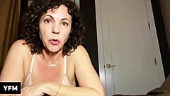 I eat out my stepmom's trimmed pussy with big clit