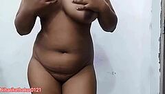 lonely girl plays with dildo alone