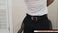 I secretly fuck my cute twink pupil in bed with my big cock.