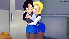 android 18 and videl lesbian sex in dragon ball zex