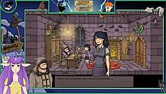 Big tits college teacher gets fucked in witch trainer game!