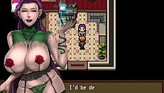 Facing a fast zombie in hentai game!