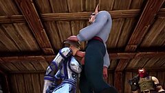 Beautiful anime princess gets her ass fucked on the throne