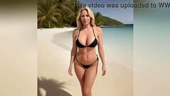 Hot Stepmom Shows Sexy Bikini To Horny Stepson With Dirty Talk, Nude At Beach End
